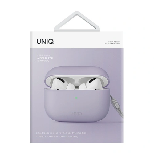 Etui UNIQ Lino Apple AirPods Pro 2 Silicone liliowy/lilac lavender