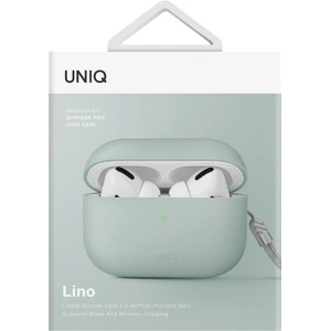 Etui UNIQ Lino Apple AirPods Pro 2 Silicone miętowy/mint green