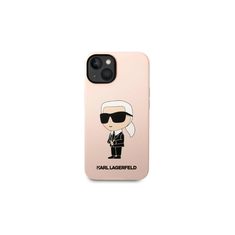 Wholesale Karl Lagerfeld KLHCP14MSNIKBCP Apple iPhone 14 Plus / 15 Plus hardcase pink Silicone Ikonik - KLD1317 - {ean13} - Hurt
