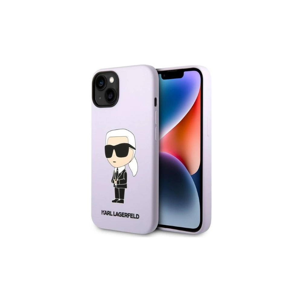 Wholesale Karl Lagerfeld KLHCP14MSNIKBCU Apple iPhone 14 Plus / 15 Plus hardcase purple Silicone Ikonik - KLD1318 - {ean13} - Hurt