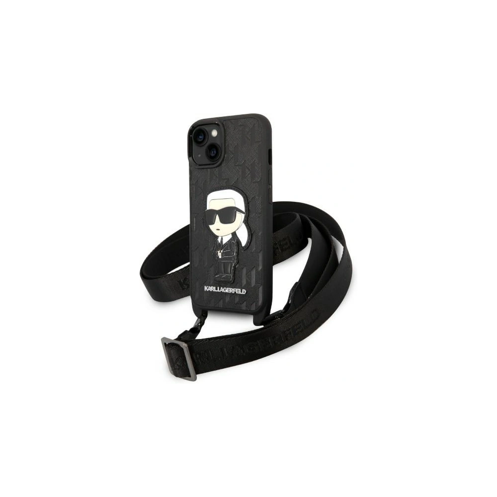 Hurtownia GSM - Etui Karl Lagerfeld KLHCP14MSTKMK Apple iPhone 14 Plus / 15 Plus černý/black hardcase Monogram Ikonik Patch - KLD1319 - {ean13} - Hurt