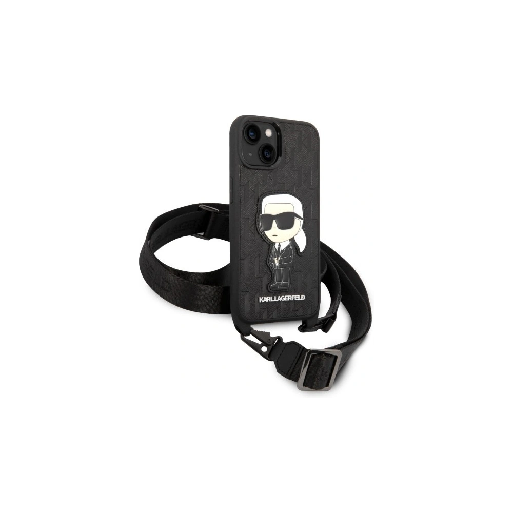 Hurtownia GSM - Etui Karl Lagerfeld KLHCP14MSTKMK Apple iPhone 14 Plus / 15 Plus černý/black hardcase Monogram Ikonik Patch - KLD1319 - {ean13} - Hurt