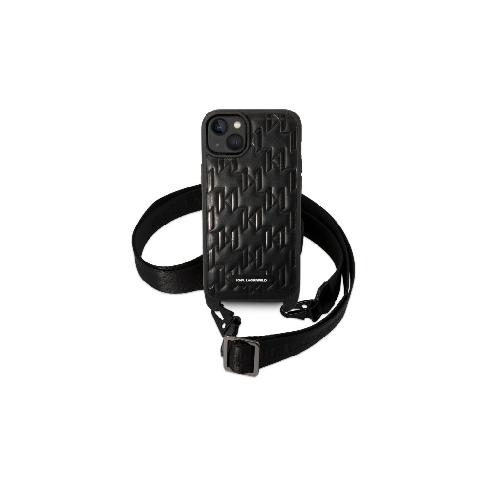 Hurtownia GSM - Etui Karl Lagerfeld KLHCP14MSTMMK Apple iPhone 14 Plus / 15 Plus hardcase černý/black Monogram Plaque Logo Strap - KLD1320 - {ean13} - Hurt