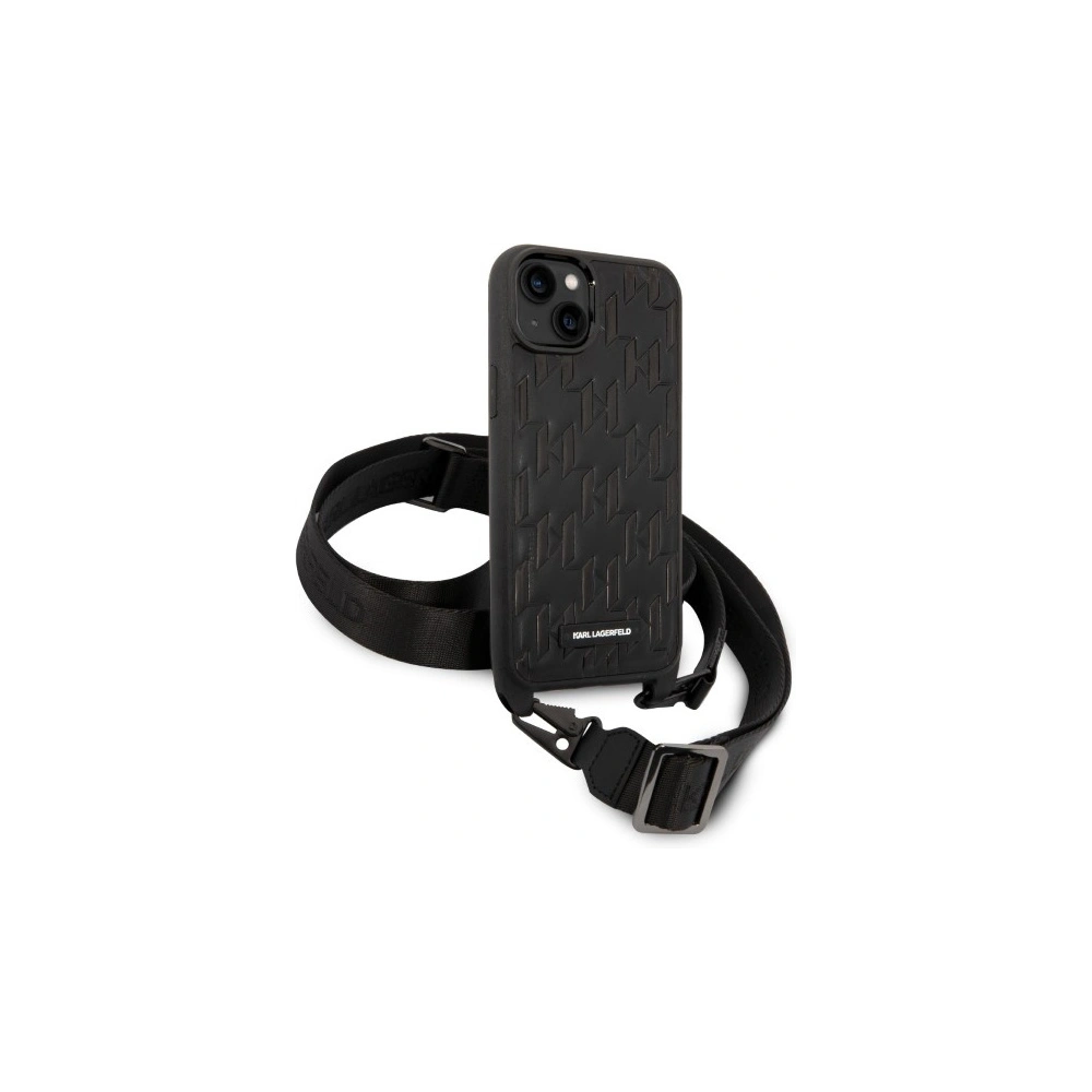 Hurtownia GSM - Etui Karl Lagerfeld KLHCP14MSTMMK Apple iPhone 14 Plus / 15 Plus hardcase černý/black Monogram Plaque Logo Strap - KLD1320 - {ean13} - Hurt