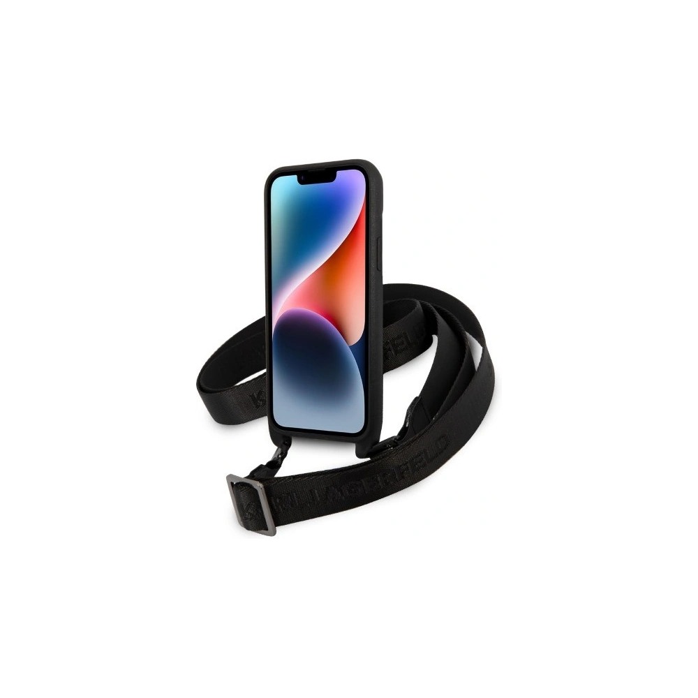 Hurtownia GSM - Etui Karl Lagerfeld KLHCP14MSTMMK Apple iPhone 14 Plus / 15 Plus hardcase černý/black Monogram Plaque Logo Strap - KLD1320 - {ean13} - Hurt