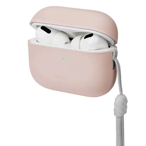 Etui UNIQ Lino Apple AirPods Pro 2 Silicone różowy/blush pink