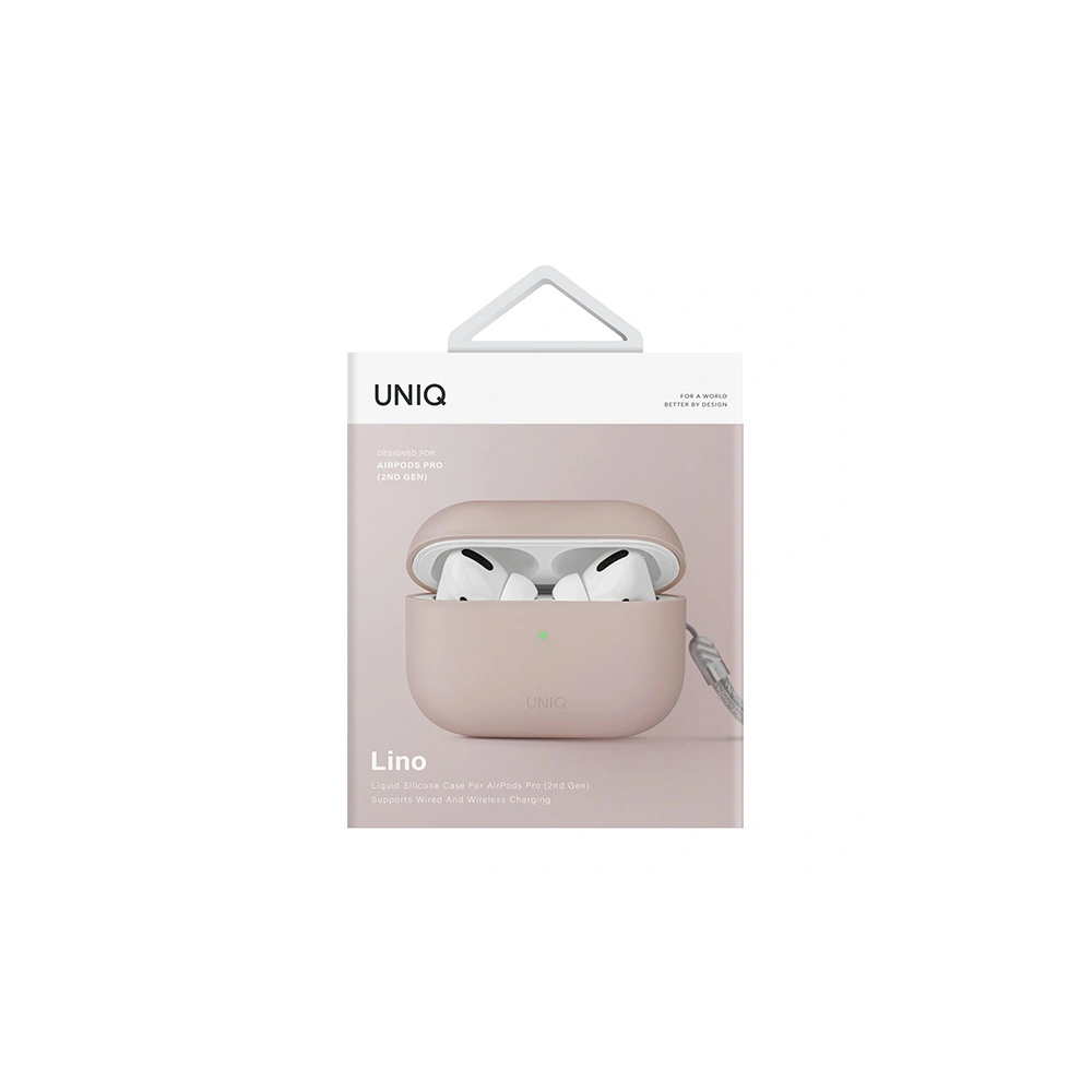 Hurtownia GSM - Etui UNIQ Lino Apple AirPods Pro 2 szilikon rózsaszín/blush pink - UNIQ832 - {ean13} - Hurt