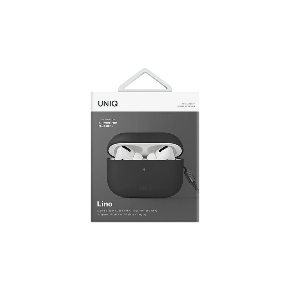 Hurtownia GSM - Etui UNIQ Lino Apple AirPods Pro 2 Silicone szary/ash grey - UNIQ833 - {ean13} - Hurt