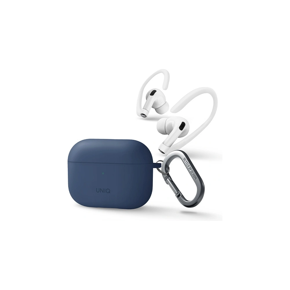 Hurtownia GSM - Etui UNIQ Nexo Apple AirPods Pro 2 + Ear Hooks Silicone niebieski/caspian blue - UNIQ834 - {ean13} - Hurt