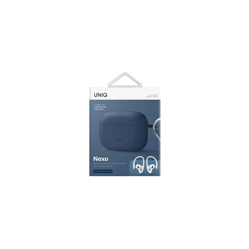 Hurtownia GSM - Etui UNIQ Nexo Apple AirPods Pro 2 + Ear Hooks Silicone niebieski/caspian blue - UNIQ834 - {ean13} - Hurt