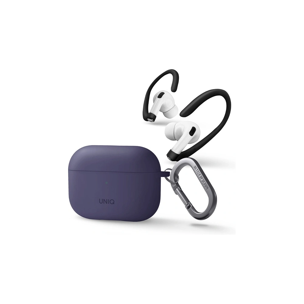 Hurtownia GSM - Etui UNIQ Nexo Apple AirPods Pro 2 + Fülakasztók Szilikon lila/fig purple - UNIQ835 - {ean13} - Hurt