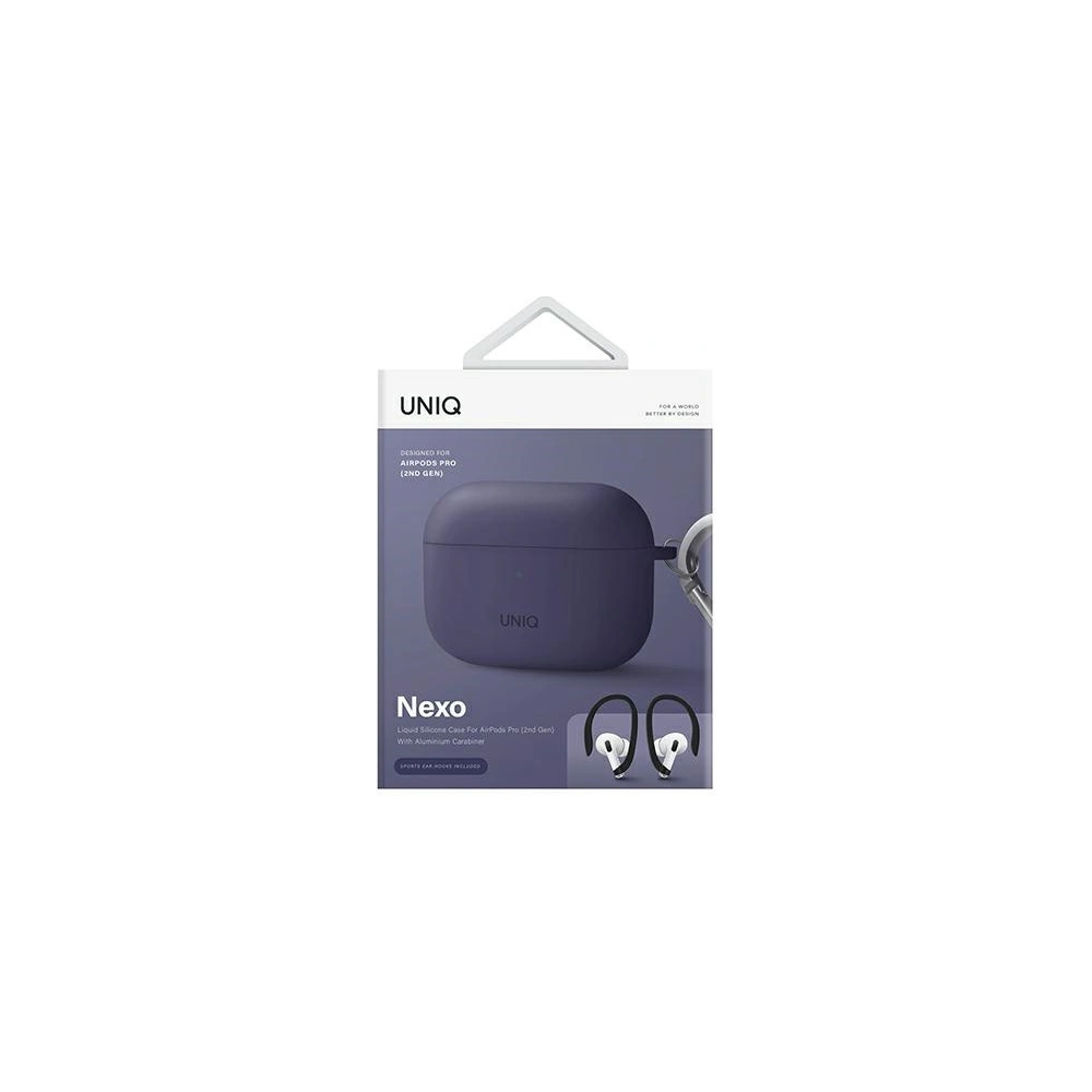 Hurtownia GSM - Etui UNIQ Nexo Apple AirPods Pro 2 + Fülakasztók Szilikon lila/fig purple - UNIQ835 - {ean13} - Hurt