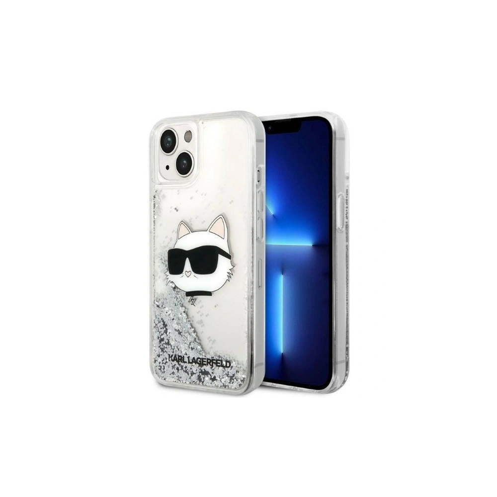 Hurtownia GSM - Etui Karl Lagerfeld KLHCP14SLNCHCS Apple iPhone 14 srebrny/silver hardcase Glitter Choupette Head - KLD1324 - {ean13} - Hurt