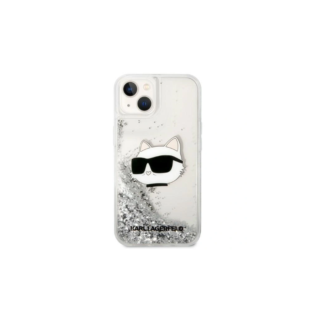 Hurtownia GSM - Etui Karl Lagerfeld KLHCP14SLNCHCS Apple iPhone 14 srebrny/silver hardcase Glitter Choupette Head - KLD1324 - {ean13} - Hurt