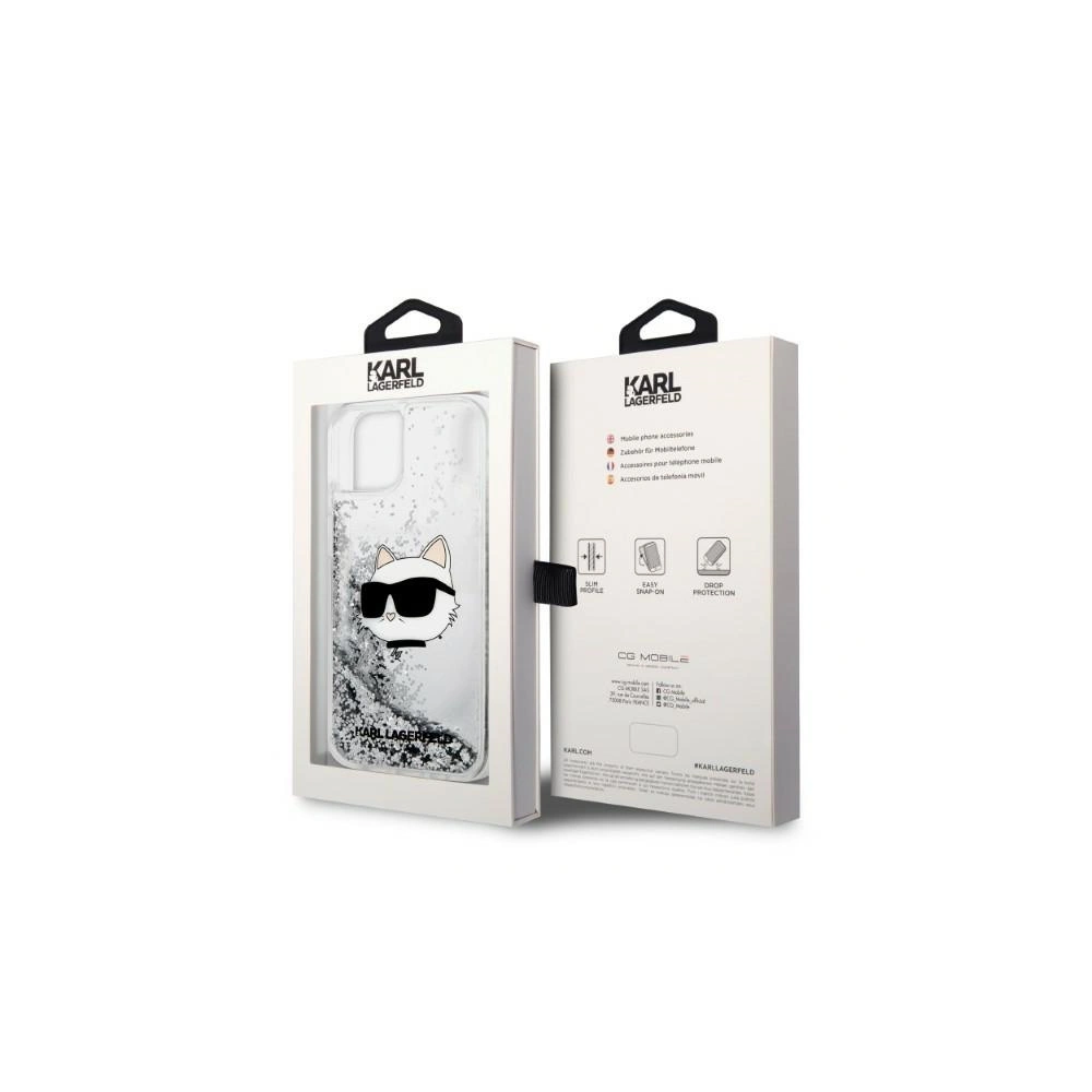 Hurtownia GSM - Etui Karl Lagerfeld KLHCP14SLNCHCS Apple iPhone 14 srebrny/silver hardcase Glitter Choupette Head - KLD1324 - {ean13} - Hurt