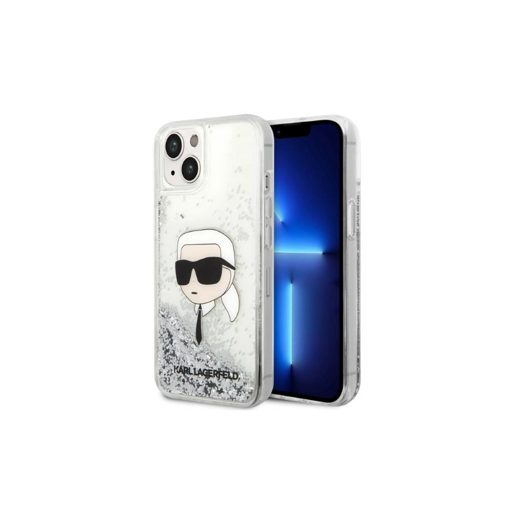 Hurtownia GSM - Case Karl Lagerfeld KLHCP14SLNKHCH Apple iPhone 14 silber/silver Hardcase Glitter Karl Head - KLD1325 - {ean13} - Hurt