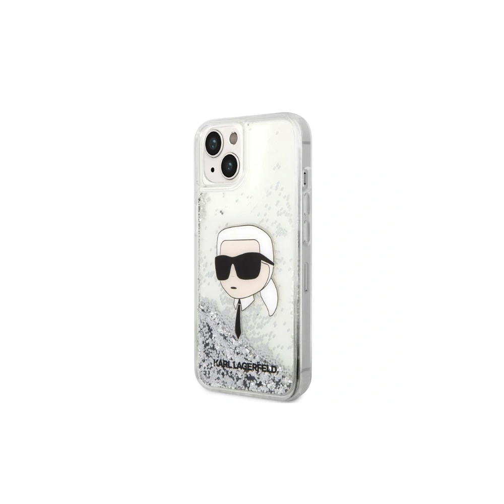 Hurtownia GSM - Case Karl Lagerfeld KLHCP14SLNKHCH Apple iPhone 14 silber/silver Hardcase Glitter Karl Head - KLD1325 - {ean13} - Hurt