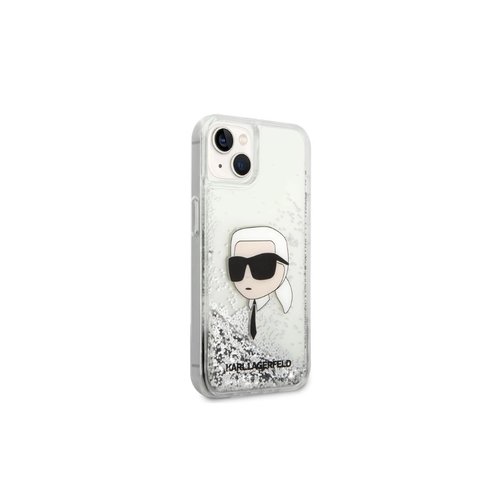 Hurtownia GSM - Case Karl Lagerfeld KLHCP14SLNKHCH Apple iPhone 14 silber/silver Hardcase Glitter Karl Head - KLD1325 - {ean13} - Hurt