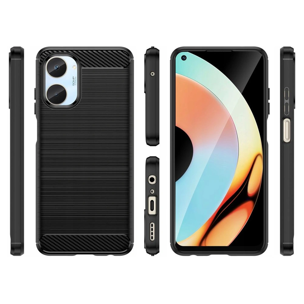 Hurtownia GSM - Case Tech-Protect TPUCarbon Realme 10 4G Schwarz - THP1667 - {ean13} - Hurt