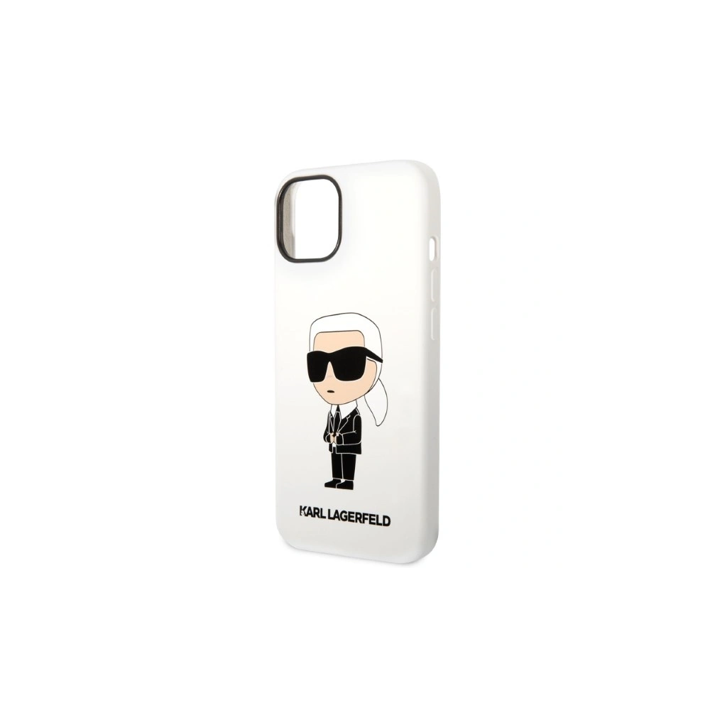 Hurtownia GSM - Etui Karl Lagerfeld KLHCP14SSNIKBCH Apple iPhone 14 kemény tok fehér/szilikon Ikonik - KLD1327 - {ean13} - Hurt