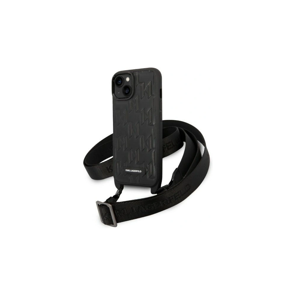 Hurtownia GSM - Etui Karl Lagerfeld KLHCP14SSTMMK Apple iPhone 14 hardcase negru/black Monogram Plaque Logo Strap - KLD1331 - {ean13} - Hurt