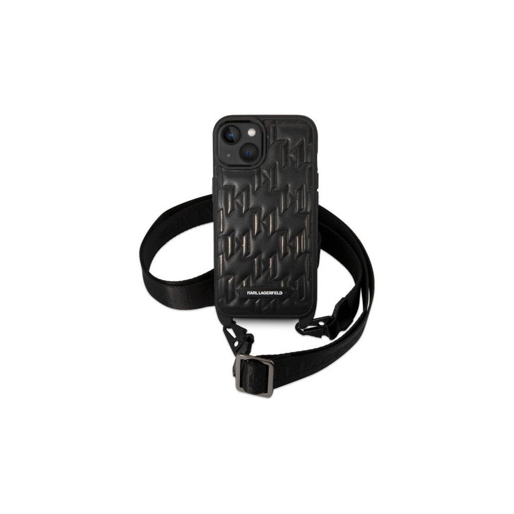 Hurtownia GSM - Etui Karl Lagerfeld KLHCP14SSTMMK Apple iPhone 14 keménytok fekete/black Monogram Plaque Logo Pánt - KLD1331 - {ean13} - Hurt