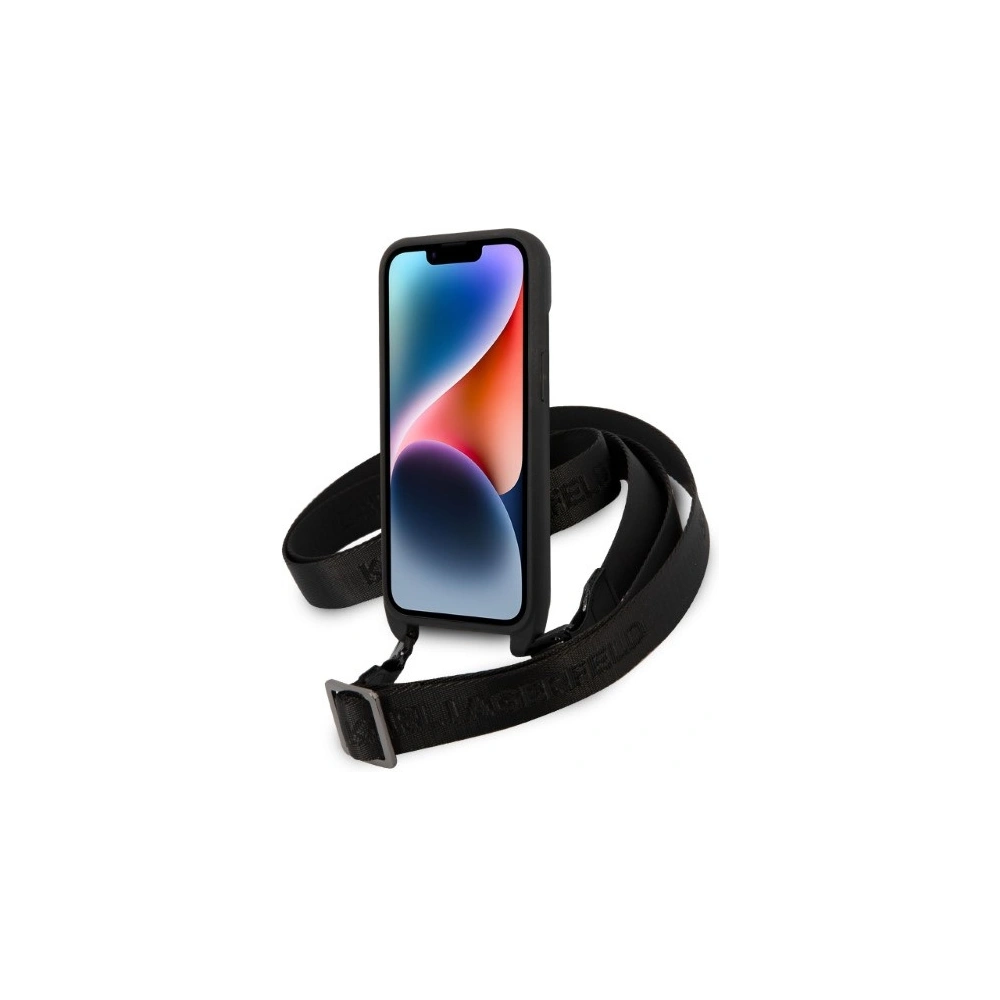Hurtownia GSM - Etui Karl Lagerfeld KLHCP14SSTMMK Apple iPhone 14 hardcase negru/black Monogram Plaque Logo Strap - KLD1331 - {ean13} - Hurt