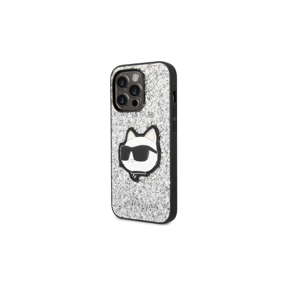 Hurtownia GSM - Etui Karl Lagerfeld KLHCP14XG2CPS Apple iPhone 14 Pro Max srebrny/silver hardcase Glitter Choupette Patch - KLD1333 - {ean13} - Hurt