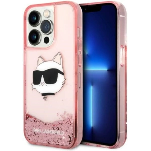 Etui Karl Lagerfeld KLHCP14XLNCHCP Apple iPhone 14 Pro Max roz/roz hardcase Glitter Choupette Head