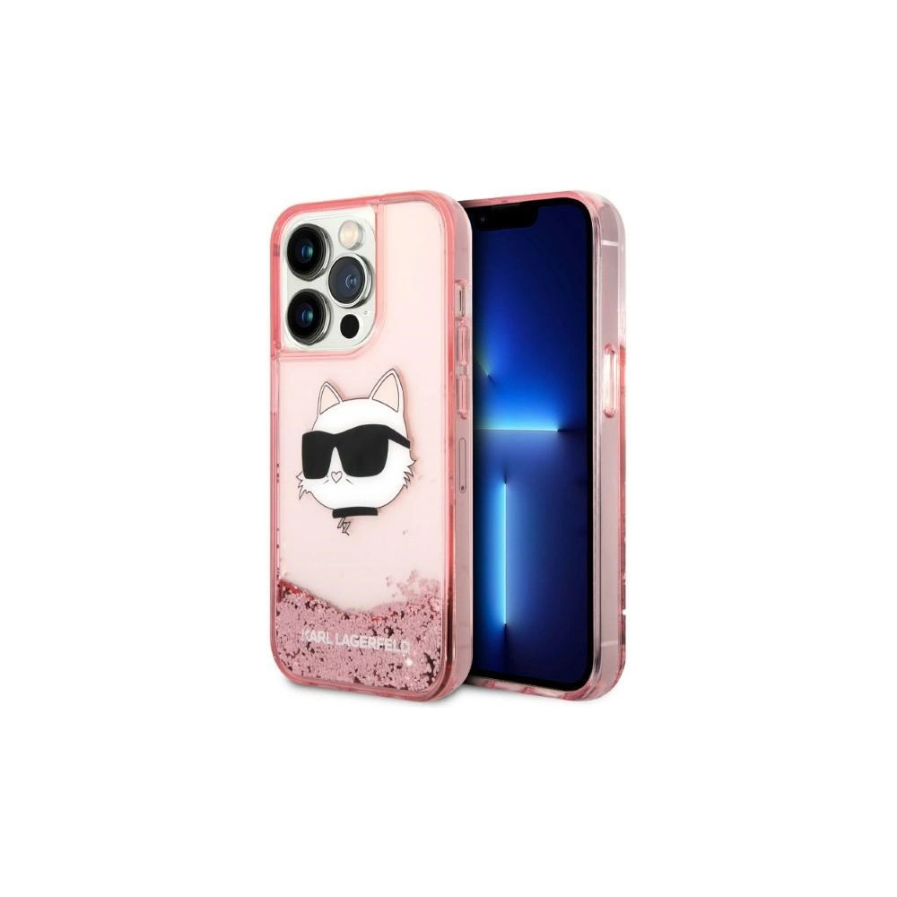 Hurtownia GSM - Etui Karl Lagerfeld KLHCP14XLNCHCP Apple iPhone 14 Pro Max różowy/pink hardcase Glitter Choupette Head - KLD1335 - {ean13} - Hurt