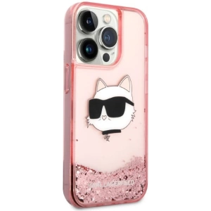 Etui Karl Lagerfeld KLHCP14XLNCHCP Apple iPhone 14 Pro Max roz/roz hardcase Glitter Choupette Head