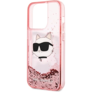 Etui Karl Lagerfeld KLHCP14XLNCHCP Apple iPhone 14 Pro Max roz/roz hardcase Glitter Choupette Head