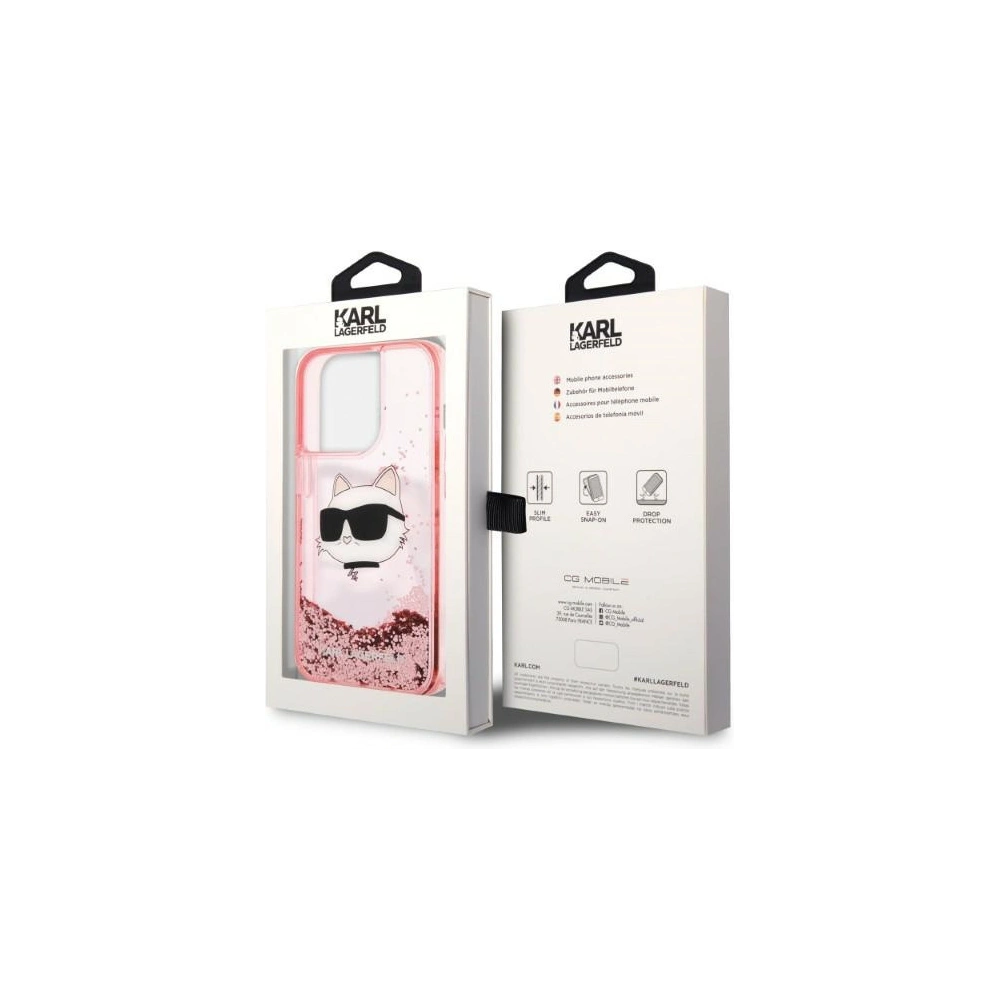 Hurtownia GSM - Etui Karl Lagerfeld KLHCP14XLNCHCP Apple iPhone 14 Pro Max różowy/pink hardcase Glitter Choupette Head - KLD1335 - {ean13} - Hurt