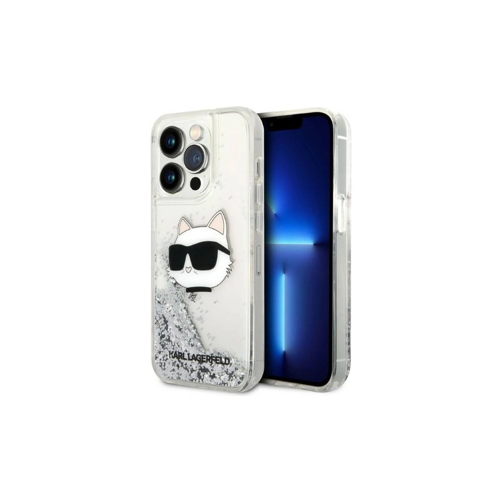 Hurtownia GSM - Case Karl Lagerfeld KLHCP14XLNCHCS Apple iPhone 14 Pro Max silber/silver Hardcase Glitter Choupette Head - KLD1336 - {ean13} - Hurt