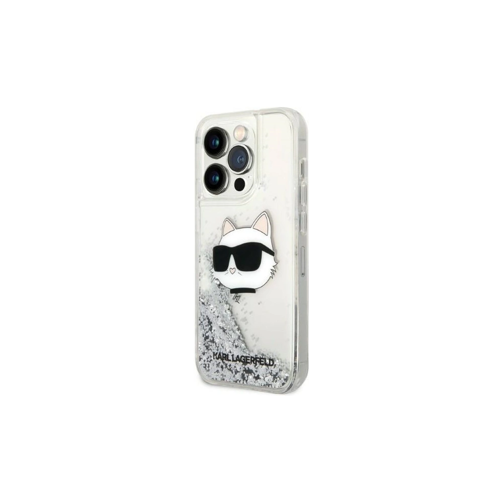 Hurtownia GSM - Case Karl Lagerfeld KLHCP14XLNCHCS Apple iPhone 14 Pro Max silber/silver Hardcase Glitter Choupette Head - KLD1336 - {ean13} - Hurt