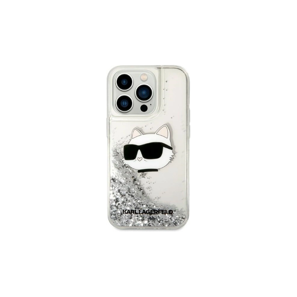 Hurtownia GSM - Case Karl Lagerfeld KLHCP14XLNCHCS Apple iPhone 14 Pro Max silber/silver Hardcase Glitter Choupette Head - KLD1336 - {ean13} - Hurt
