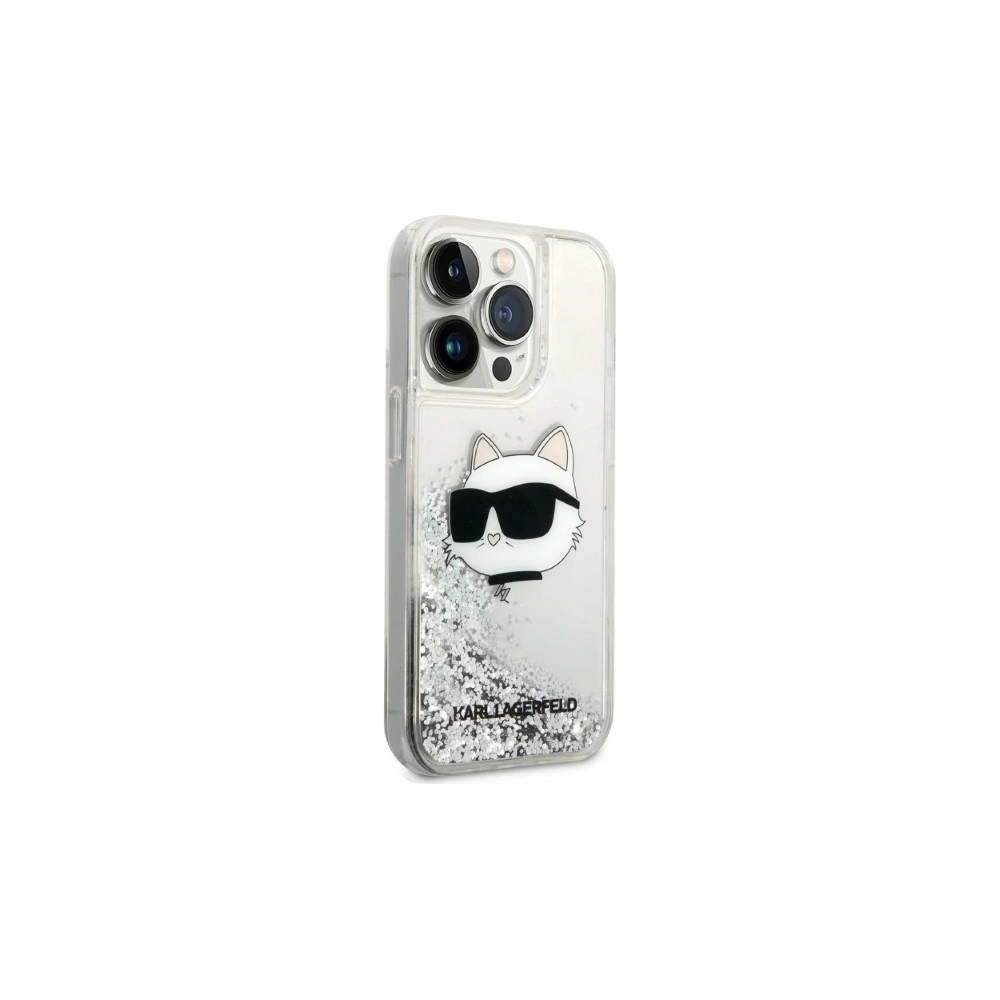 Hurtownia GSM - Case Karl Lagerfeld KLHCP14XLNCHCS Apple iPhone 14 Pro Max silber/silver Hardcase Glitter Choupette Head - KLD1336 - {ean13} - Hurt
