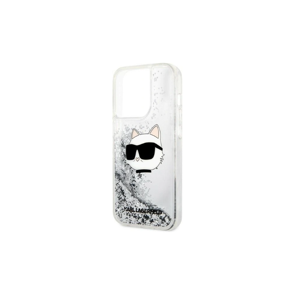 Hurtownia GSM - Case Karl Lagerfeld KLHCP14XLNCHCS Apple iPhone 14 Pro Max silber/silver Hardcase Glitter Choupette Head - KLD1336 - {ean13} - Hurt