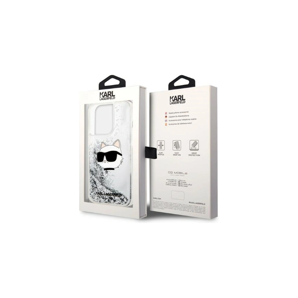 Hurtownia GSM - Case Karl Lagerfeld KLHCP14XLNCHCS Apple iPhone 14 Pro Max silber/silver Hardcase Glitter Choupette Head - KLD1336 - {ean13} - Hurt