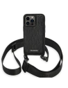 Hurtownia GSM - Case Karl Lagerfeld KLHCP14XSTMMK Apple iPhone 14 Pro Max Hardcase schwarz/black Monogramm-Plakette Logo-Tragegurt - KLD1338 - {ean13} - Hurt
