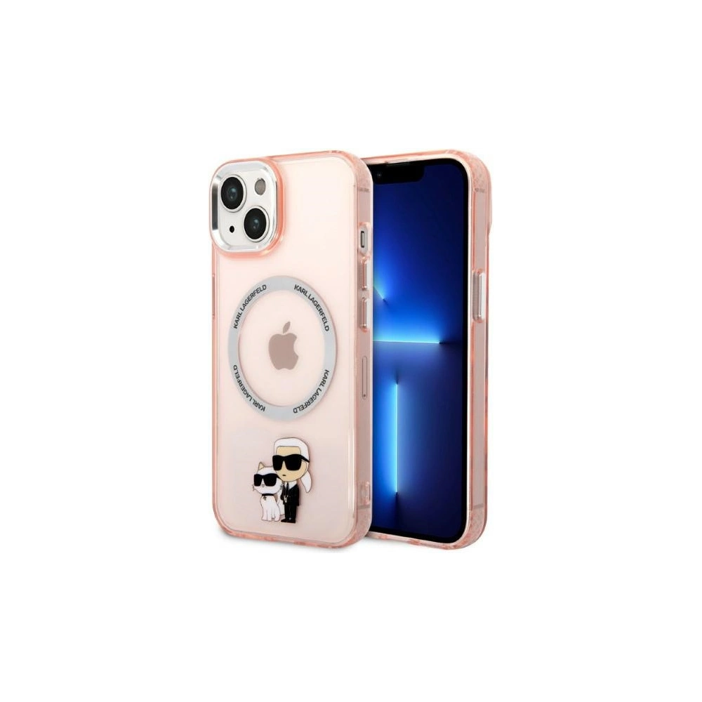 Hurtownia GSM - Etui Karl Lagerfeld KLHMP14MHNKCIPApple iPhone 14 Plus / 15 Plus kemény tok rózsaszín/pink Iconic Karl&Choupette Magsafe - KLD1339 - {ean13} - Hurt
