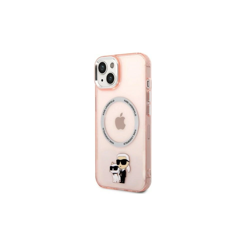 Hurtownia GSM - Etui Karl Lagerfeld KLHMP14MHNKCIPApple iPhone 14 Plus / 15 Plus kemény tok rózsaszín/pink Iconic Karl&Choupette Magsafe - KLD1339 - {ean13} - Hurt