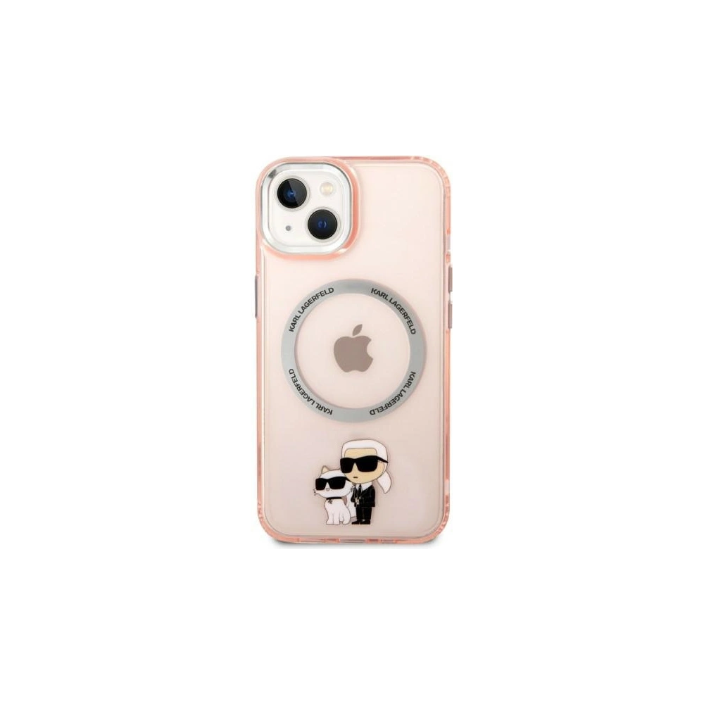Hurtownia GSM - Etui Karl Lagerfeld KLHMP14MHNKCIPApple iPhone 14 Plus / 15 Plus kemény tok rózsaszín/pink Iconic Karl&Choupette Magsafe - KLD1339 - {ean13} - Hurt