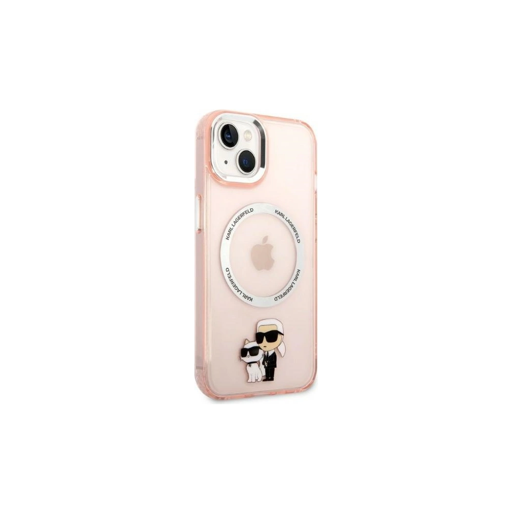 Hurtownia GSM - Etui Karl Lagerfeld KLHMP14MHNKCIPApple iPhone 14 Plus / 15 Plus kemény tok rózsaszín/pink Iconic Karl&Choupette Magsafe - KLD1339 - {ean13} - Hurt