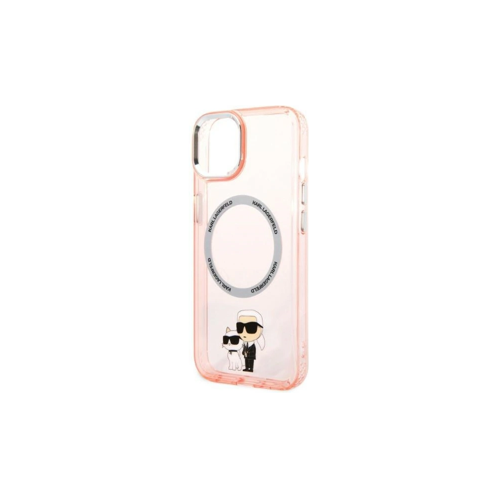 Hurtownia GSM - Etui Karl Lagerfeld KLHMP14MHNKCIPApple iPhone 14 Plus / 15 Plus kemény tok rózsaszín/pink Iconic Karl&Choupette Magsafe - KLD1339 - {ean13} - Hurt