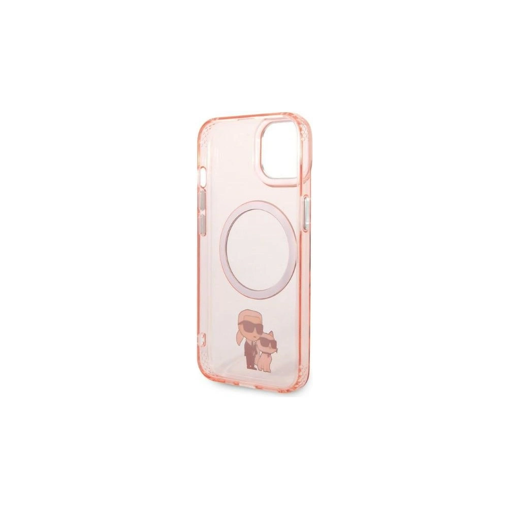 Hurtownia GSM - Etui Karl Lagerfeld KLHMP14MHNKCIPApple iPhone 14 Plus / 15 Plus kemény tok rózsaszín/pink Iconic Karl&Choupette Magsafe - KLD1339 - {ean13} - Hurt