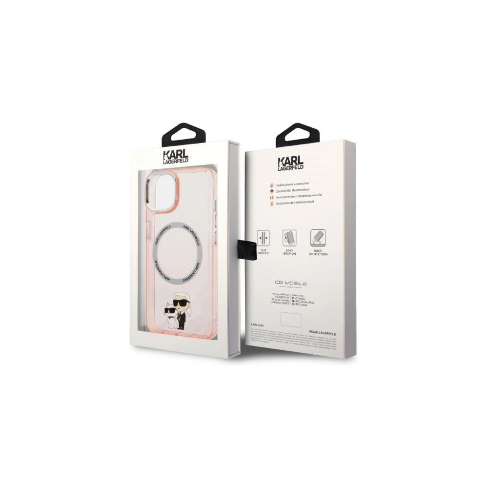 Hurtownia GSM - Case Karl Lagerfeld KLHMP14MHNKCIPApple iPhone 14 Plus / 15 Plus Hardcase rosa/pink Iconic Karl&Choupette Magsafe - KLD1339 - {ean13} - Hurt