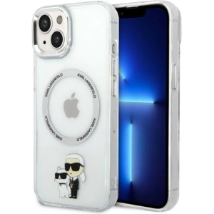 Etui Karl Lagerfeld KLHMP14MHNKCIT Apple iPhone 14 Plus / 15 Plus hardcase transparent Iconic Karl&Choupette Magsafe