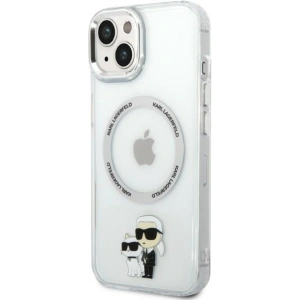 Etui Karl Lagerfeld KLHMP14MHNKCITApple iPhone 14 Plus / 15 Plus hardcase transparent Iconic Karl&Choupette Magsafe