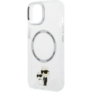 Etui Karl Lagerfeld KLHMP14MHNKCITApple iPhone 14 Plus / 15 Plus hardcase transparent Iconic Karl&Choupette Magsafe